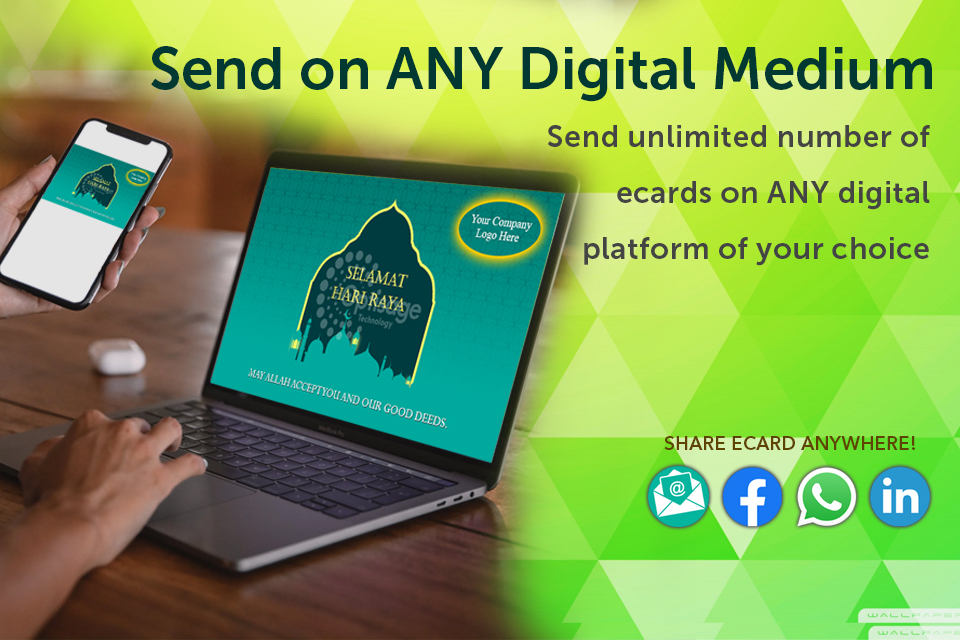 Send Hari Raya Ecard via any digital medium